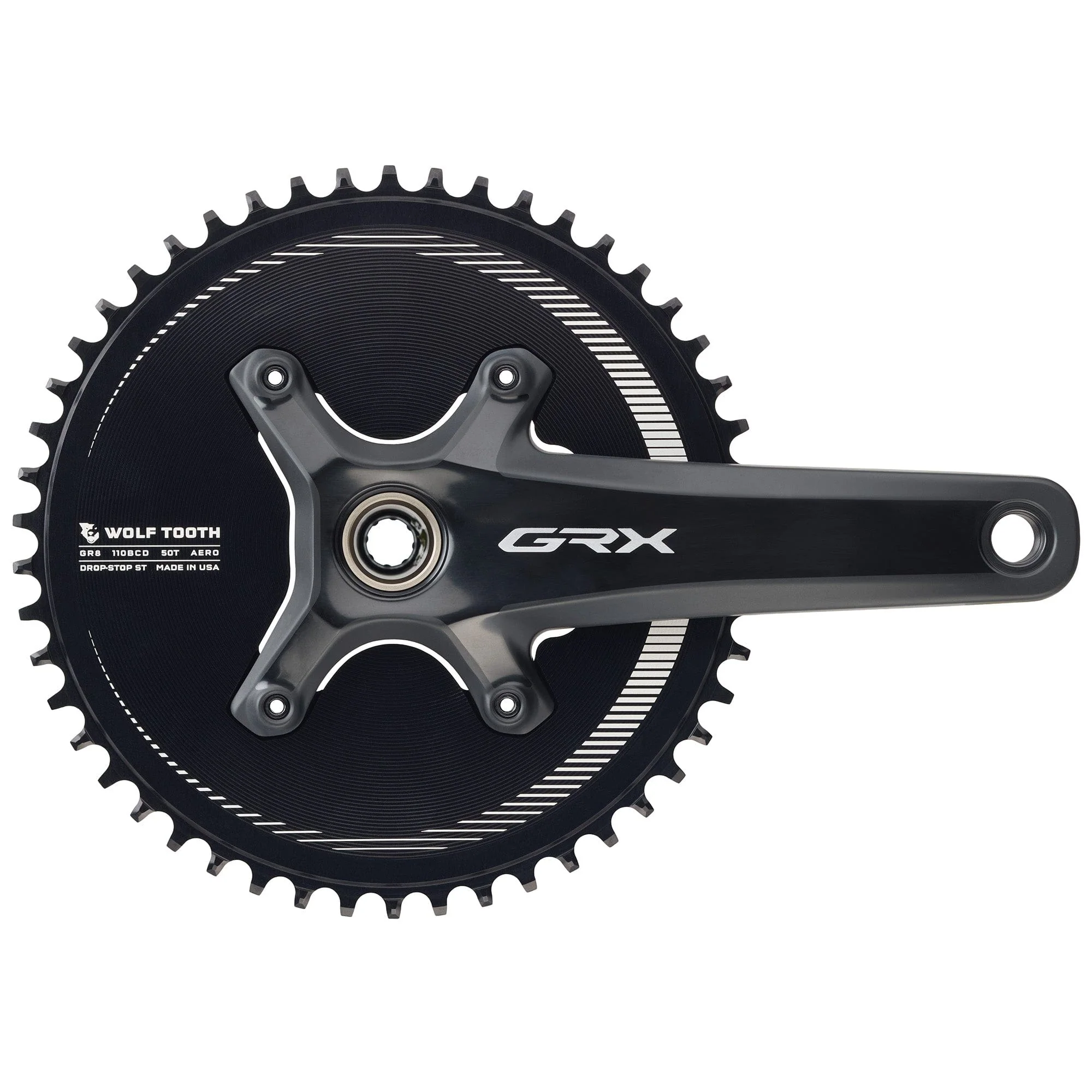 Aero 110 BCD Asymmetric 4-Bolt Chainrings for Shimano GRX 800 Cranks - Image 4