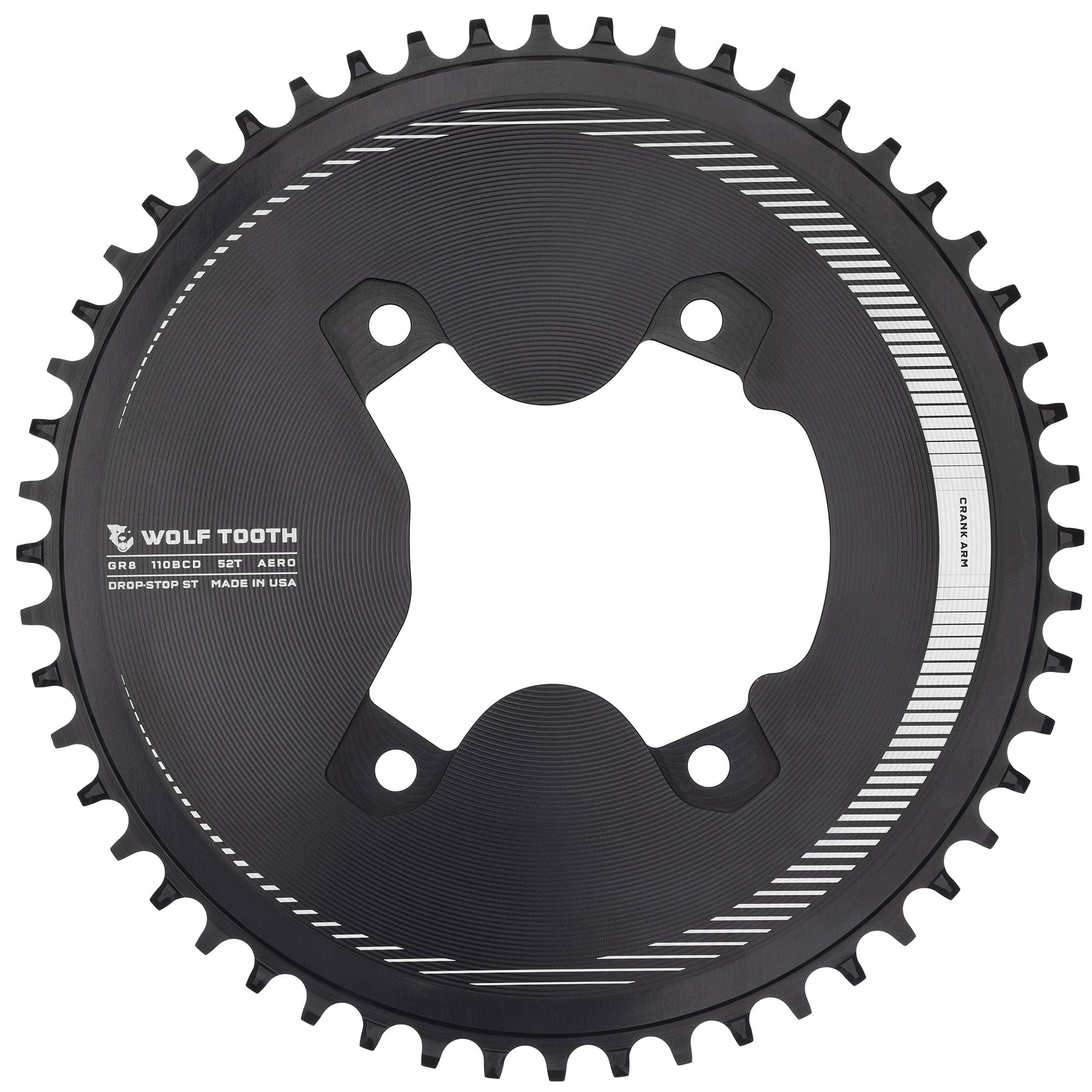Aero 110 BCD Asymmetric 4-Bolt Chainrings for Shimano GRX 800 Cranks - Image 7